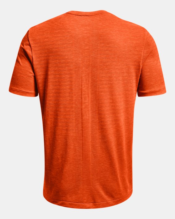 Men's UA RUSH™ Seamless GeoSport Short Sleeve, Orange, pdpMainDesktop image number 8